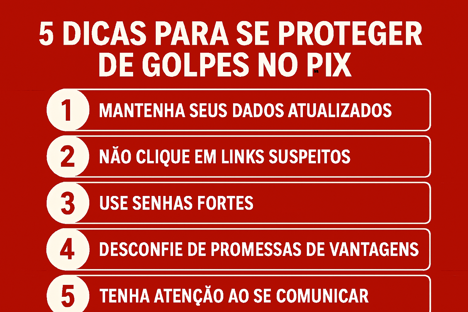 DICAS PARA NÃO CAIR EM GOLPE NO PIX
