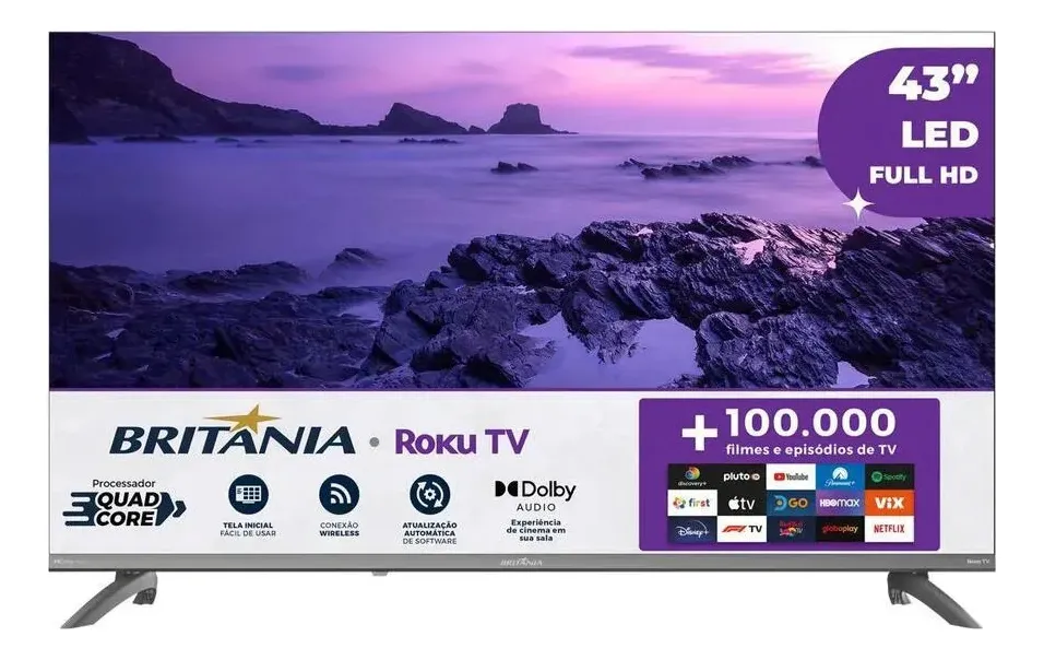Smart TV 43” Britânia B43CRA Full HD
