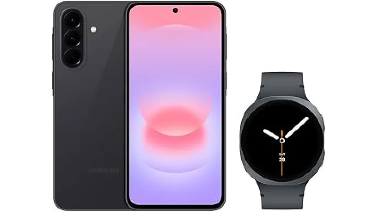 Samsung Combo Galaxy A37 5G (128GB) - Preto + Galaxy Watch8 BT 44mm - Grafite