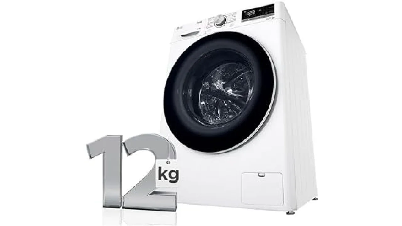 Lava e Seca LG 12Kg Smart com Inteligência Artificial AIDD Branca VC4 CV5012WC4-127 Volts