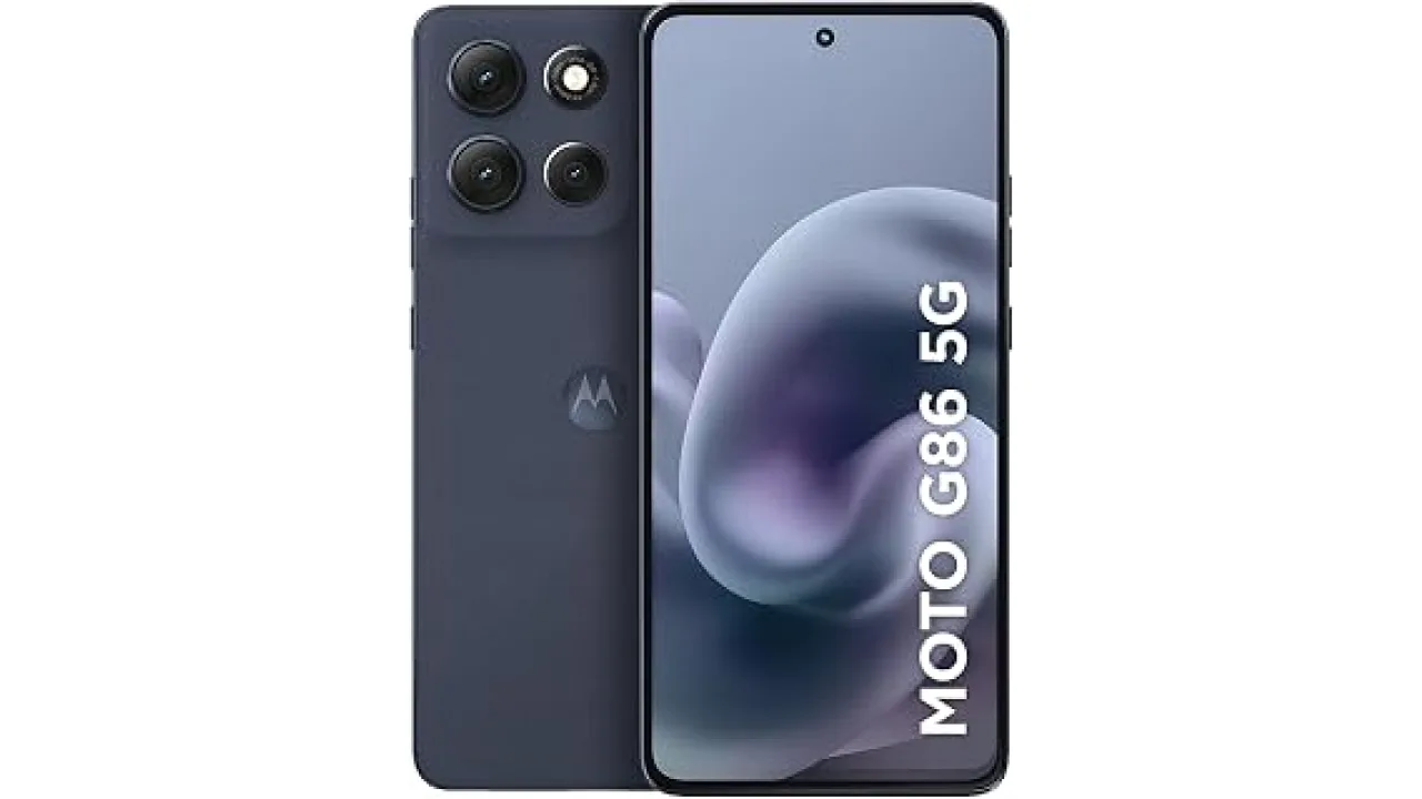 Smartphone Motorola Moto g86 5G - 256GB 24GB (8GB RAM+16GB Ram Boost) Tela 1.5K pOLED, 50MP Sony camera OIS Moto AI, videos em 4K, IP68 + IP69 - Grafite
