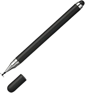 Caneta Stylus Capacitiva 2 em 1 Universal para Telas Touch Tablets, Smartphones e Notebooks Compatível com Apple, Samsung, Xiaomi, Motorola sem Bateria, sem Bluetooth Alta Precisão
