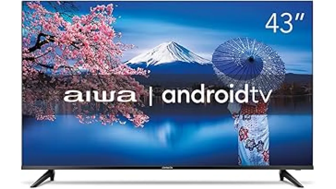 SMART TV AIWA 43 ANDROID HD BORDA ULTRAFINA (AWS-TV-43-BL-02