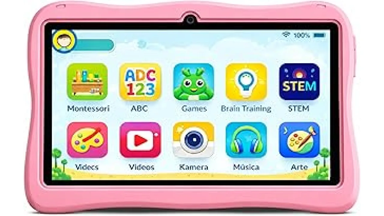BE PLACE KIDS Tablet Infantil Android 13 128GB 8GB RAM Controle Parental