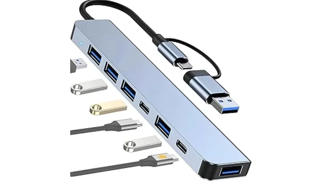 Hub USB-C 3.0 Extensor Multifunções 7 em 2 com Adaptador USB-A: O Essencial para Expandir seu Notebook?