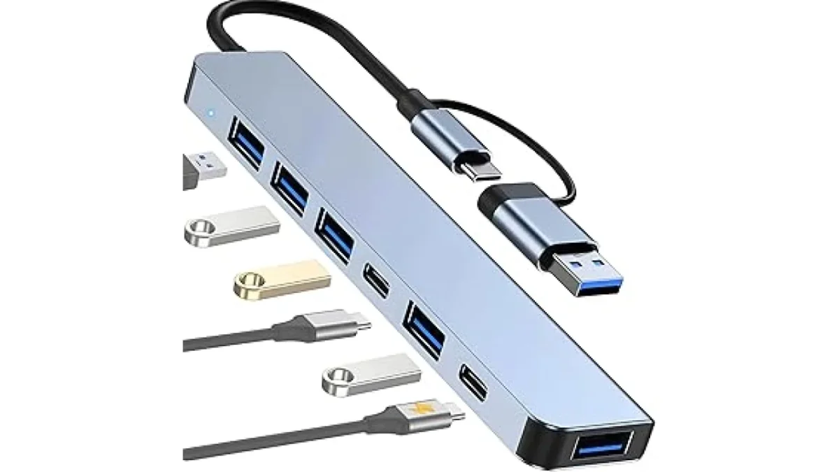 Hub USB-C 3.0 Extensor Multifunções 7 em 2 com Adaptador USB-A: O Essencial para Expandir seu Notebook?