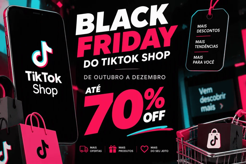 Black Friday do TikTok Shop terá até 70% off de outubro a dezembro